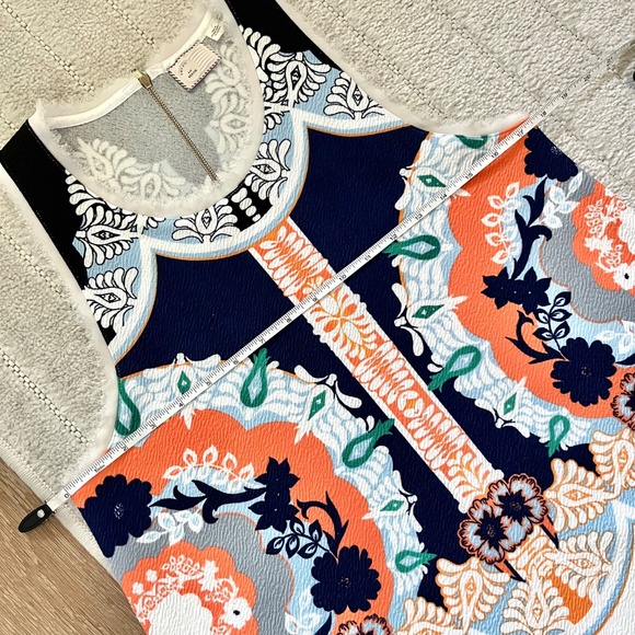 Anthropologie Postmark Anzere Mosaic Print Raw Edge Boho Tank Top Size M - Picture 6 of 9